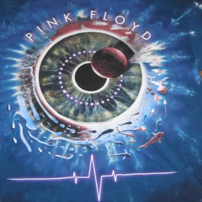 near new (worn once) Liquid Blue (shirt maker brand) Pink Floyd Pulse Concentric Tie-Dye T-Shirt, Men's XL, 100% Pre-Shrunk Cotton, Short Sleeve 2020s - Tye Dye: Blue, White, Purple / Graphic: Pupil, Space, Ocean (black, white, red, blue, green, purple) image 5