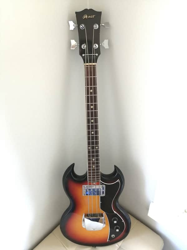Penco Bass 70s Tobacco Burst Lawsuit-Era Double Cut Gibson SG FREE Shipping image 1