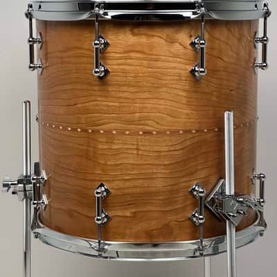 Craviotto 20/12/14" Solid Cherry Drum Set w/ Cherry Inlay - Kit #1161 image 19