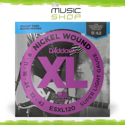 D'Addario XL 9-42 Super Light Double Ball End Electric Guitar Strings - ESXL120 image 1