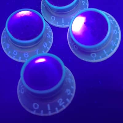 vintage early-mid 60’s Gibson gold reflector knobs image 5