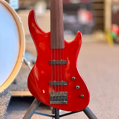 Guild Pilot SB-605 5-String Fretless Bass, Candy Red image 1