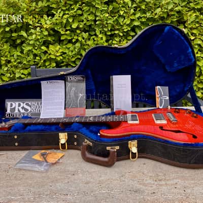 ♚PRISTINE♚2017 PRS McCarty Hollowbody II ♚ PIEZO ♚ BLOOD ORANGE 'AAA' FLAME ♚ 5.7 LBS ♚ +Artist Case ! image 3