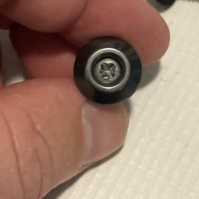 Used Jim Dunlop Electric Guitar Black Strap Lock Buttons Set Lot of 3 image 4