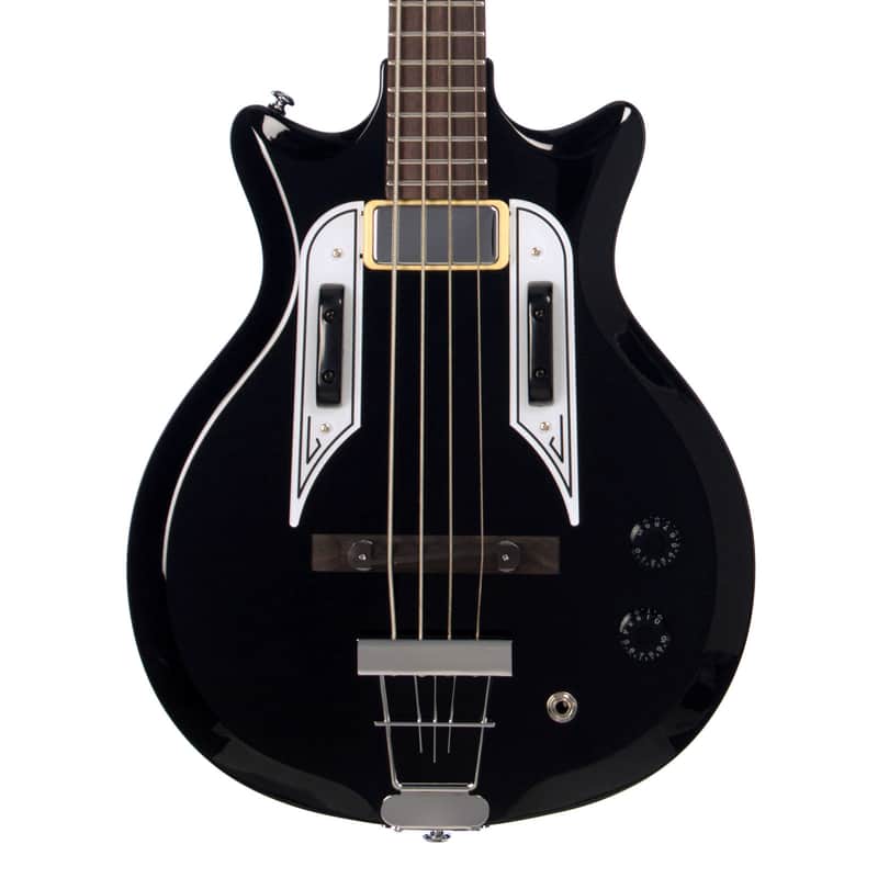 Airline Guitars Pocket Bass - Black - Vintage Reissue electric bass guitar - NEW! image 1