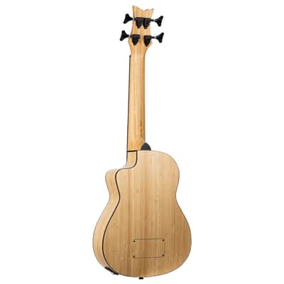 Ortega RUNAB-UB Bamboo Series Solid Bamboo Top & Neck Short Scale 4-String Acoustic-Electric Uke Bass w/Deluxe Gig Bag image 3