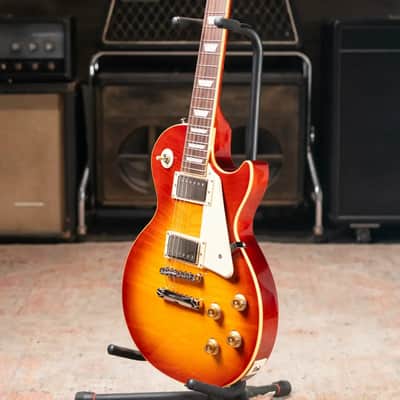 Epiphone Les Paul Standard 50s Figured Electric Guitar - Washed Cherry Sunburst with Gig Bag image 12