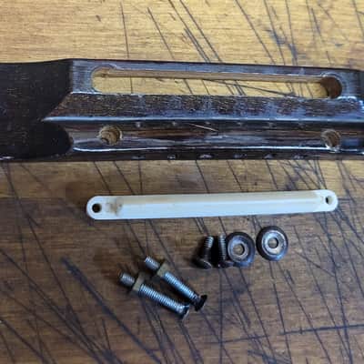 Vintage RARE 1970's Japan Ventura Ibanez Aria Cortez Dreadnought Acoustic Guitar Top Loading Adjustable Wood Bridge Tailpiece Luthier Parts image 6