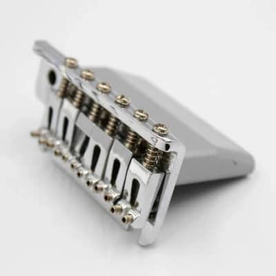 1980s-1990s Vintage Fender Stratocaster Standard Bridge ~CHROME~ STRAT USA Heavy BLOCK image 2
