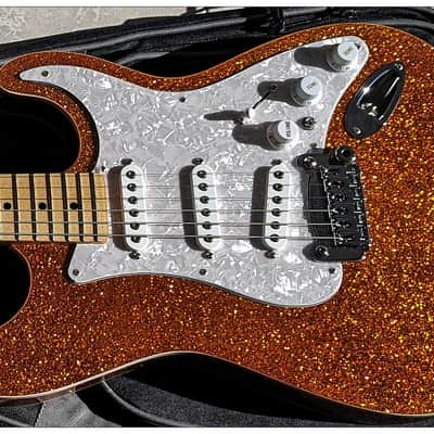 2023 G&L USA Build to Order S-500 - Double Bound - Orange Metal Flake image 5