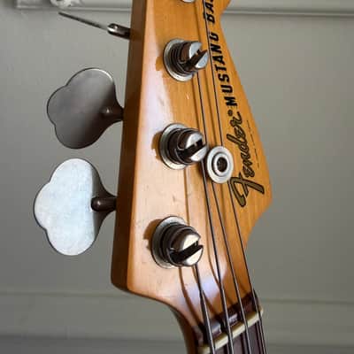 1974 Fender Mustang Bass Sunburst image 6