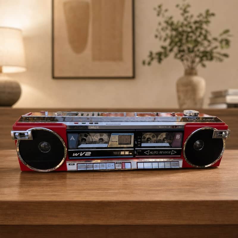 Sanyo MR-WV2(R) Rare Vintage MINT Cassette Boombox Getto blaster Serviced JDM image 1