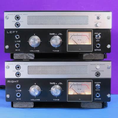 Available SEPT 20 - Matched Stereo Pair Kremer Kraft AKAI 2 M-8 Tube Mic Preamp Tube Direct In Vint.Mic Trans & Custom Case image 2