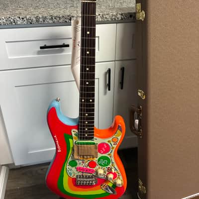 2022 Fender Artist Series George Harrison Rocky Stratocaster 2022 - Sonic Blue / Custom Art image 15