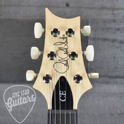 Mint PRS Wood Library CE-24 Satin Quilt Top - Faded Gray Black Green Burst with Gigbag image 4