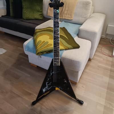 Jackson Custom Shop KV2 King V / Lightning Sky Graphic / Abalone Flame Inlays / Ebony Fretboard image 2