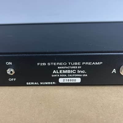 Alembic F-2B Stereo Tube Preamp Rackmount F2B + Orig. Box 'Excellent" Black image 7