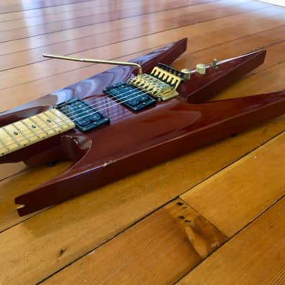 2010 ESP Edwards Izumi Ochiai Aion Flying W Electric Guitar Red Maroon Vermillion Original Case OHSC Extremely Rare image 9