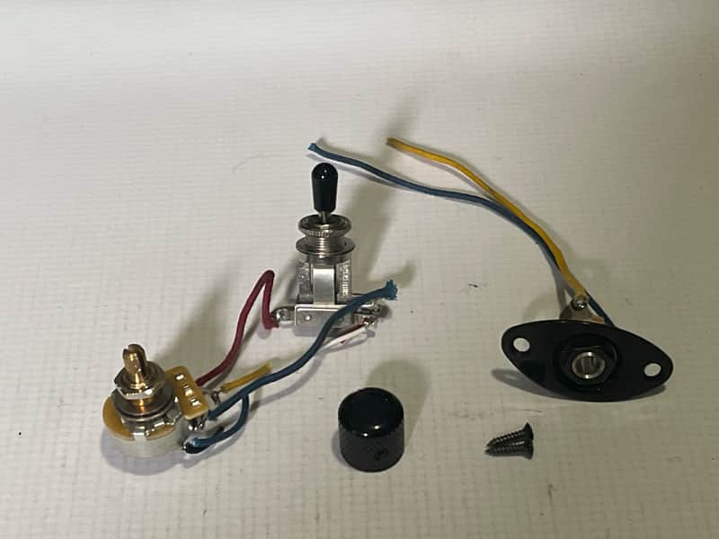 2013 Charvel San Dimas 2H Guitar Electronics Wiring Volume Pot, 3 Way Toggle Switch, Knob image 1