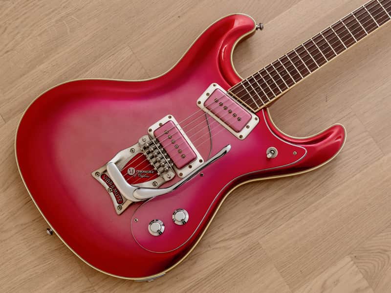 1990s Mosrite Ventures Model '63 Vintage Reissue Sidejack Red
