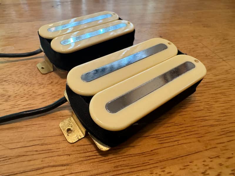 Dragon Fire Power Rails Humbucker Set 2023 - Double Cream Handmade DiMarzio X2N Power Plus Clones image 1