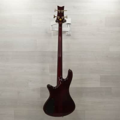 Used Schecter Elite-4 Bass Guitar Red image 6