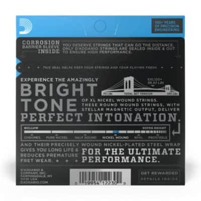 D'Addario EXL120+-3D Nickel Wound Electric Guitar Strings, Super Light Plus, 9.5-44, 3 Sets image 2