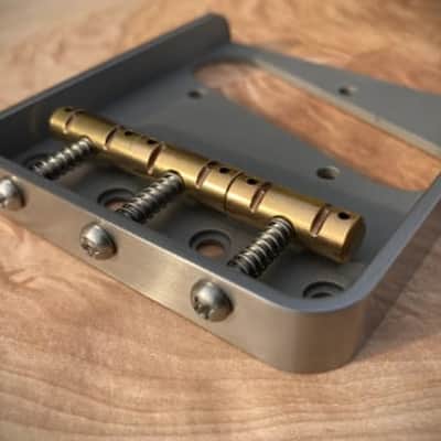 Van Dyke-Harms Traditional Telecaster Bridge and Compensated Saddle Set 2023 - Stainless Steel image 5