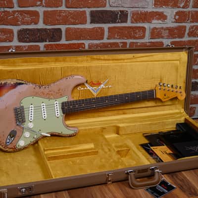 Fender Custom Shop SR25 61 Stratocaster Super Heavy Relic Dirty Shell Pink over 3-Color Sunburst 2025 w/OHSC image 2