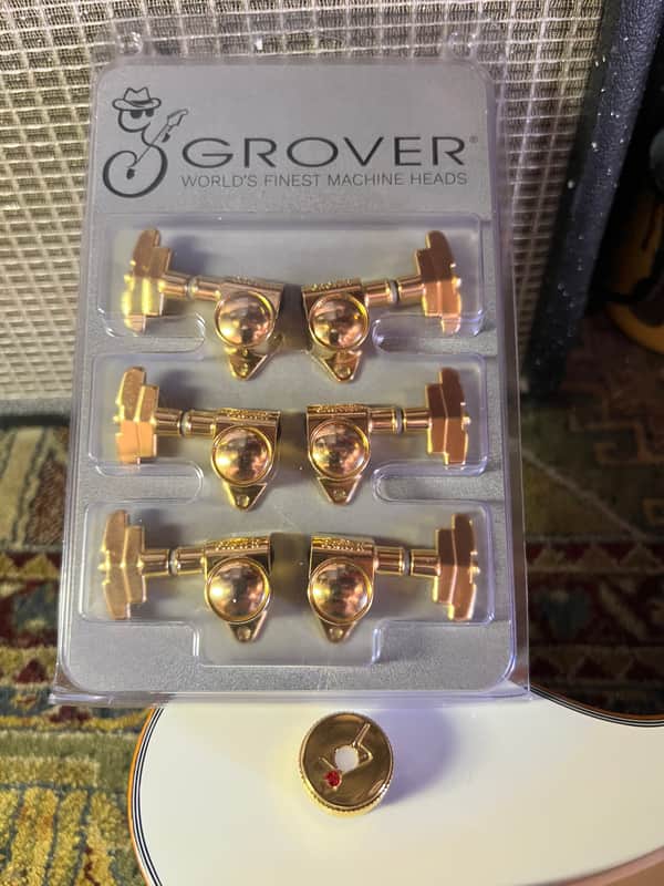 Grover 150G Imperial Tuning Machine Tuners Gold 3x3 image 1