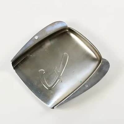 1974 Vintage Fender Jazz Bass Ash Tray Bridge COVER (1960s-1970s) Chrome USA image 4