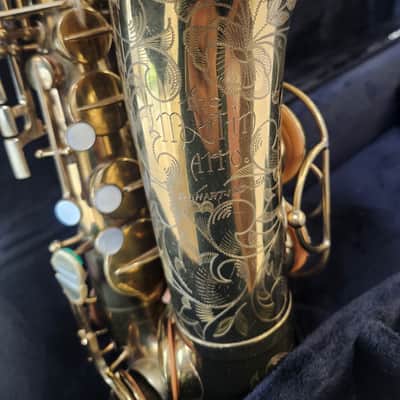 Vintage 1948 Martin "The Committee" Alto Sax, Orig. Lacquer, New Pads, New Case image 15