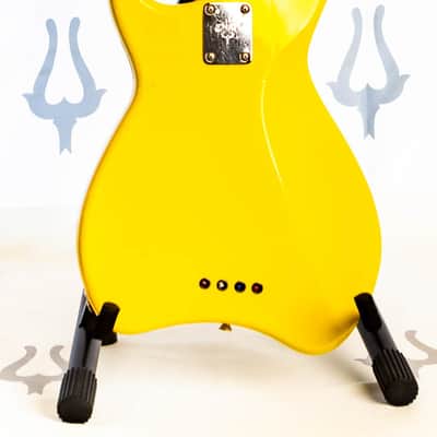 Daion Savage Yellow Electric Bass w/ Original Daion Branded Hardshell Case image 6