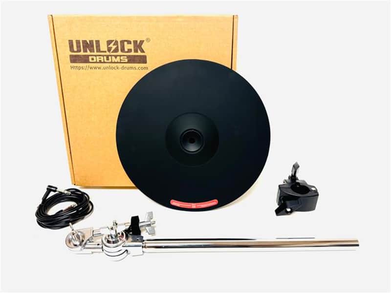 UNLOCK 12” Thin Crash Cymbal w Arm for Roland Alesis Kit image 1