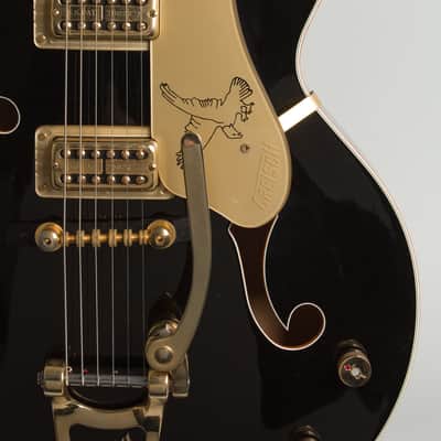 Gretsch G-6136TBK Black Falcon Arch Top Hollow Body Electric Guitar (2011), ser. #JT11051997, original black hard shell case. image 16