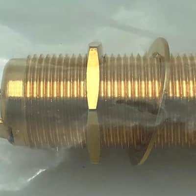 Switchcraft Threaded Mono Input/Output Jack WD Music WDE13G - Gold image 2