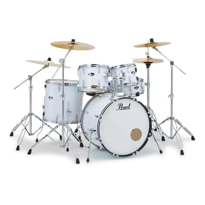 Pearl Roadshow Complete 5-Piece Drum Kit, Pure White image 1