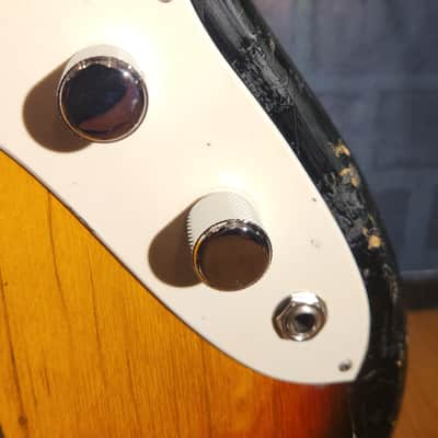 Vintage 1960s Kingston Bass Guitar Sunburst - New Wiring & Fret Level image 9