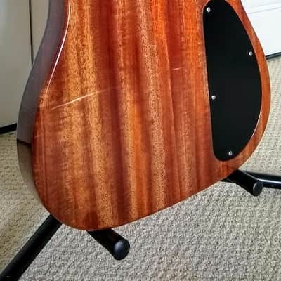 Lefty Warmoth Custom-T Telecaster Bass with Koa Top and Rosewood Neck image 6