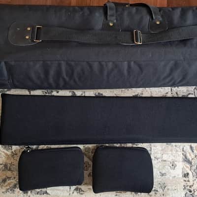 Trombone padded gig bag - black canvas with adjustable shoulder strap image 3
