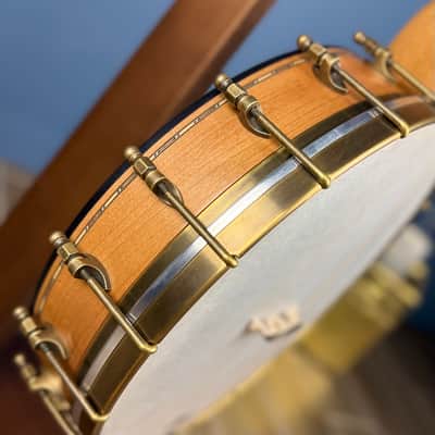 Rickard 12" Cherry Little Wonder Banjo with Antiqued Brass Hardware image 10