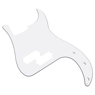 13 Hole P Bass Pickguard Guitar Scratch Plate Pick Guard Compatible with 4 String USA/Mexican Standard Precision Bass Part (3Ply White) image 3