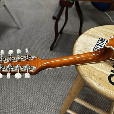Kentucky KM-272 Deluxe Oval Hole A-Style Mandolin Transparent Amber w/ Case image 14