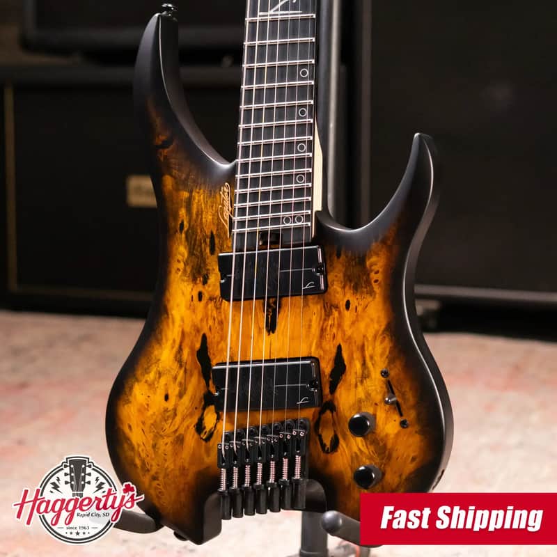 Legator G7FSS-DV Ghost 7-String Multi-Scale Headless Electric Guitar - Death Valley with Gig Bag image 1