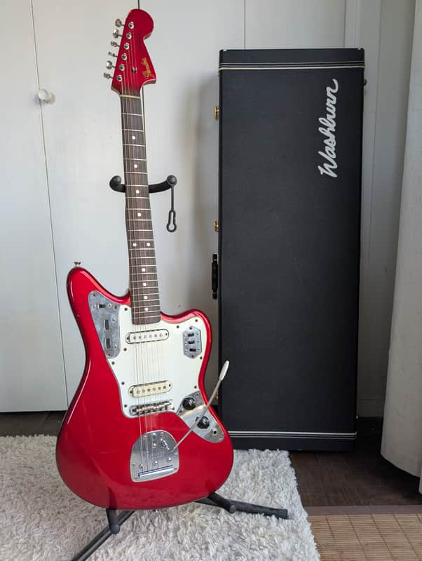 1998 CIJ Fender JG66-85MH, Candy Apple Red w/ Matching Headstock, '62 Reissue Crafted in Japan