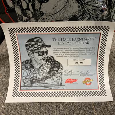 2001 Gibson Limited Edition Dale Earnhardt Les Paul - Sam Bass Art with Hardshell Case, and COA image 13