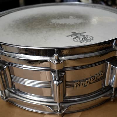 Rogers Late 60's, early 70's Era 5" x 14" Dynasonic 5 Line COB Snare Drum image 2