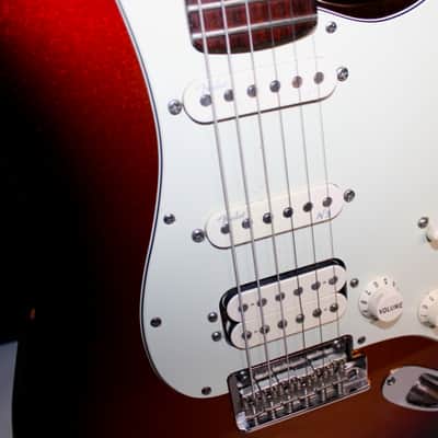 Fender Stratocaster Deluxe Plus HSS guitar 2014 Mystic Sunburst w/ Personality cards image 21