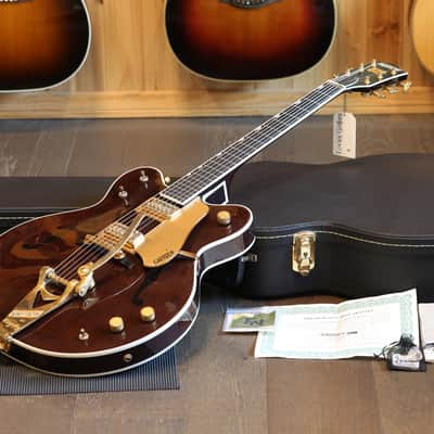2005 Gretsch G6122-1962 Country Classic Hollow Electric Guitar Walnut Stain + COA OHSC image 1