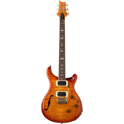 PRS SE Custom 24 Semi-Hollow Piezo Electric Guitar - Vintage Sunburst image 2